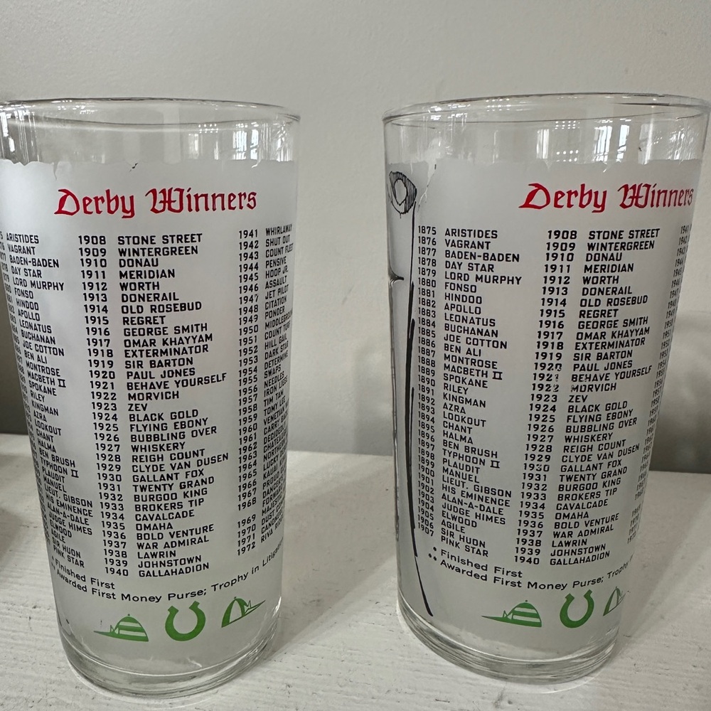 Kentucky Derby Julep Glasses set of 2 - rare! - Picture 2 of 3